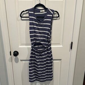 T.La Blue and White Striped Dress, Size Small